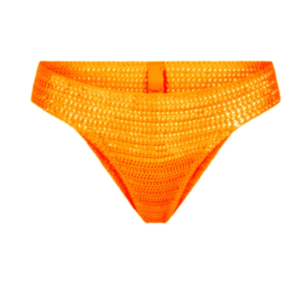 NWT SKIMS Crochet Swim Bikini Bottom ORANGE BOHO SWIM 3X